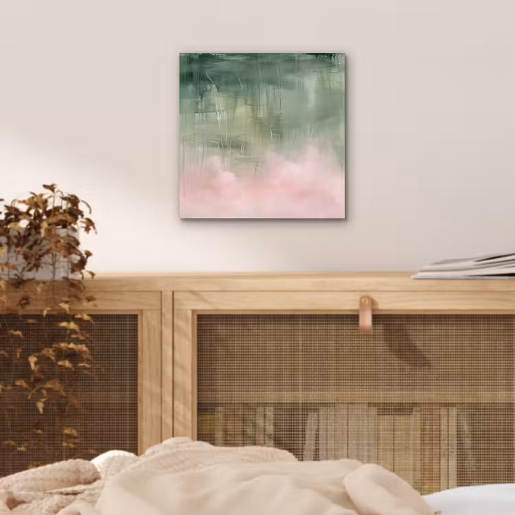 Aluminium schilderij - Kunst - Abstract - Modern - Groen - Roze — 4