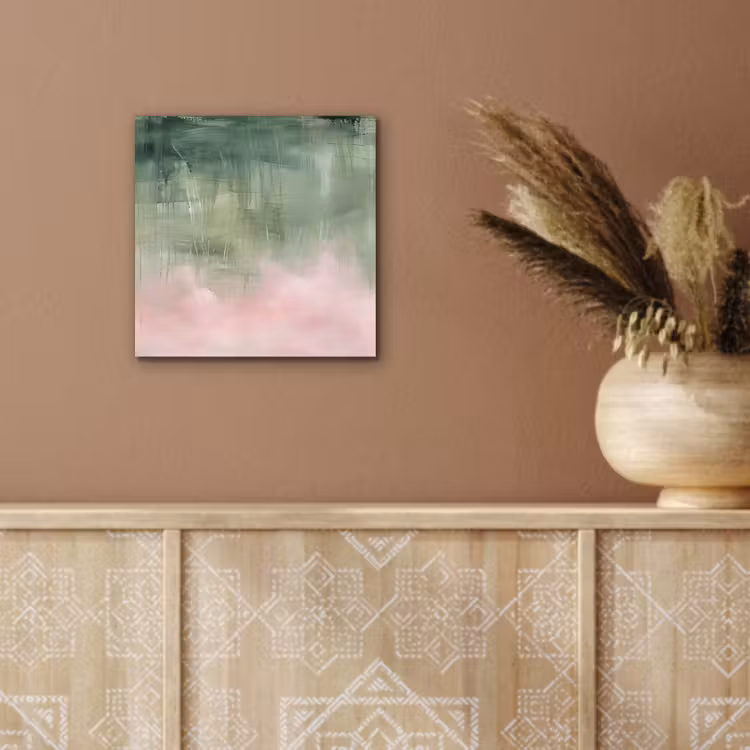 Aluminium schilderij - Kunst - Abstract - Modern - Groen - Roze — 5