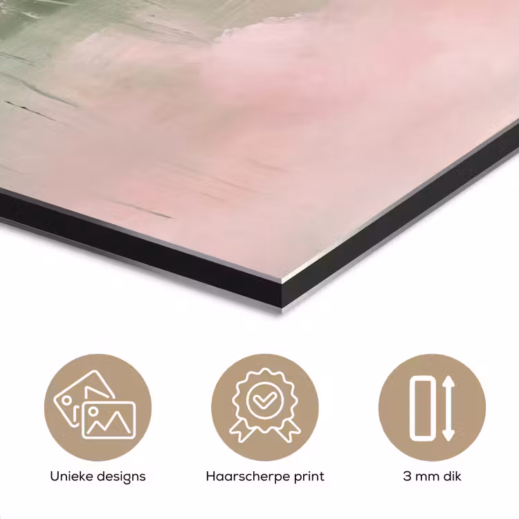 Aluminium schilderij - Kunst - Abstract - Modern - Groen - Roze — 7