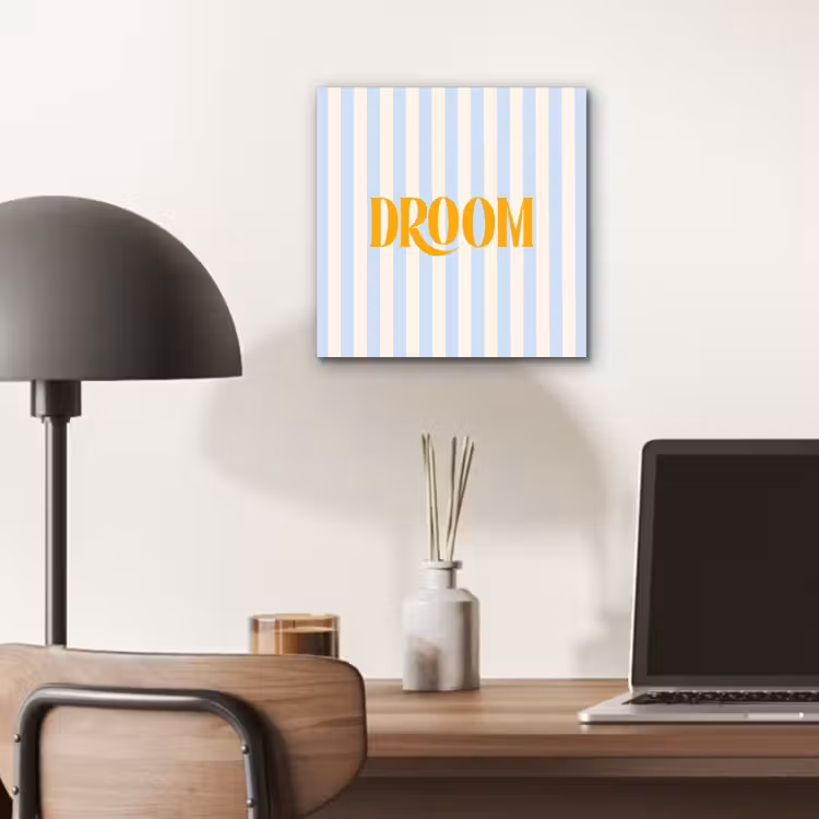 Aluminium schilderij - Oranje - Blauw - Strepen - Droom — 6