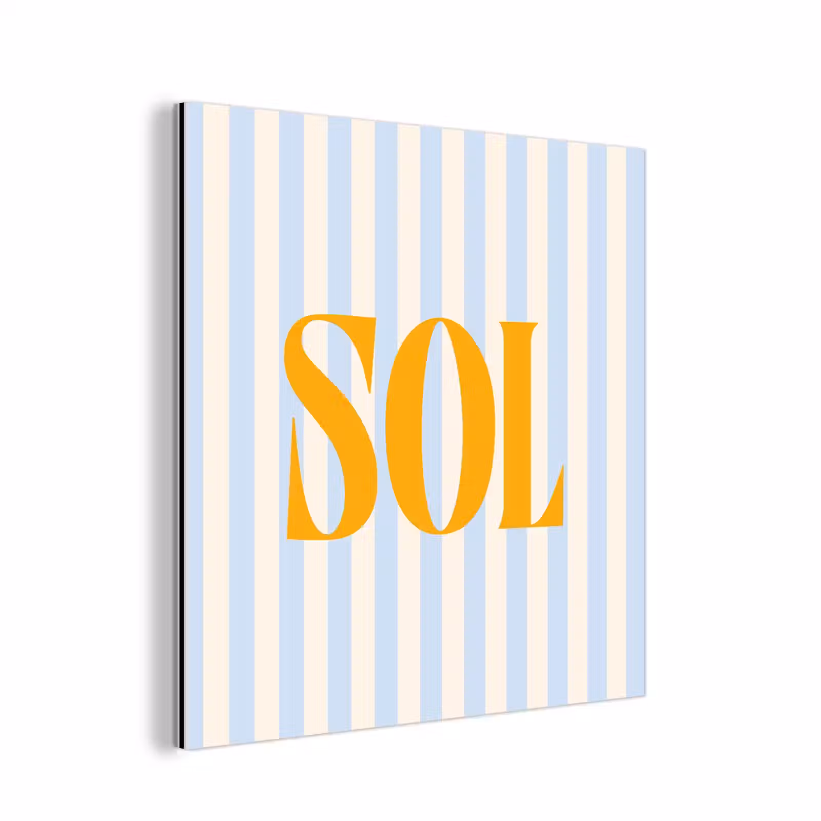 Aluminium schilderij - Oranje - Blauw - Strepen - Sol — 1