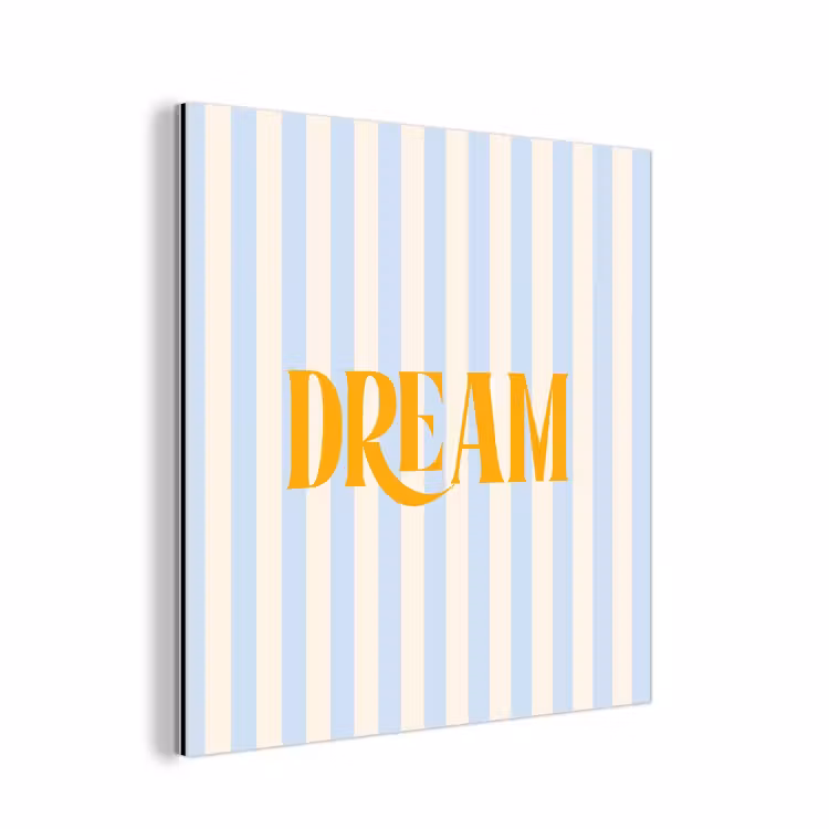 Aluminium schilderij - Oranje - Blauw - Strepen - Dream — 1