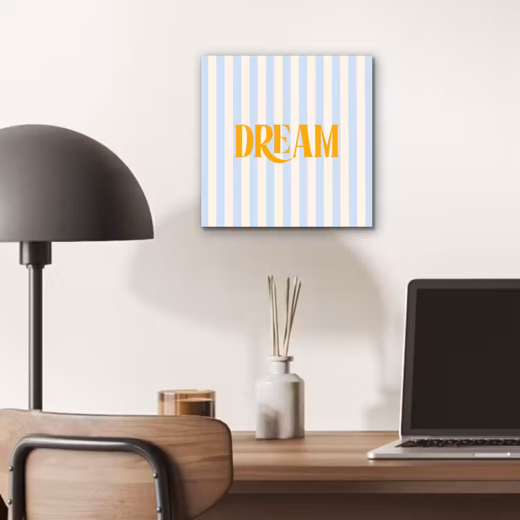 Aluminium schilderij - Oranje - Blauw - Strepen - Dream — 6