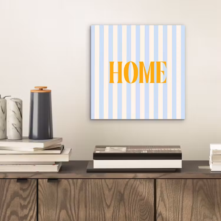 Aluminium schilderij - Oranje - Blauw - Strepen - Home — 2