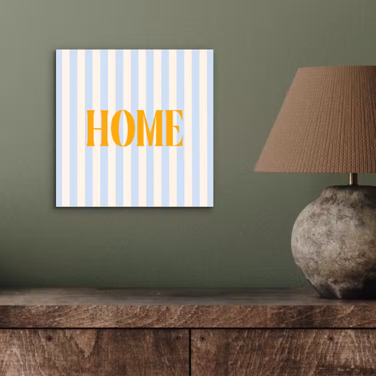 Aluminium schilderij - Oranje - Blauw - Strepen - Home — 3