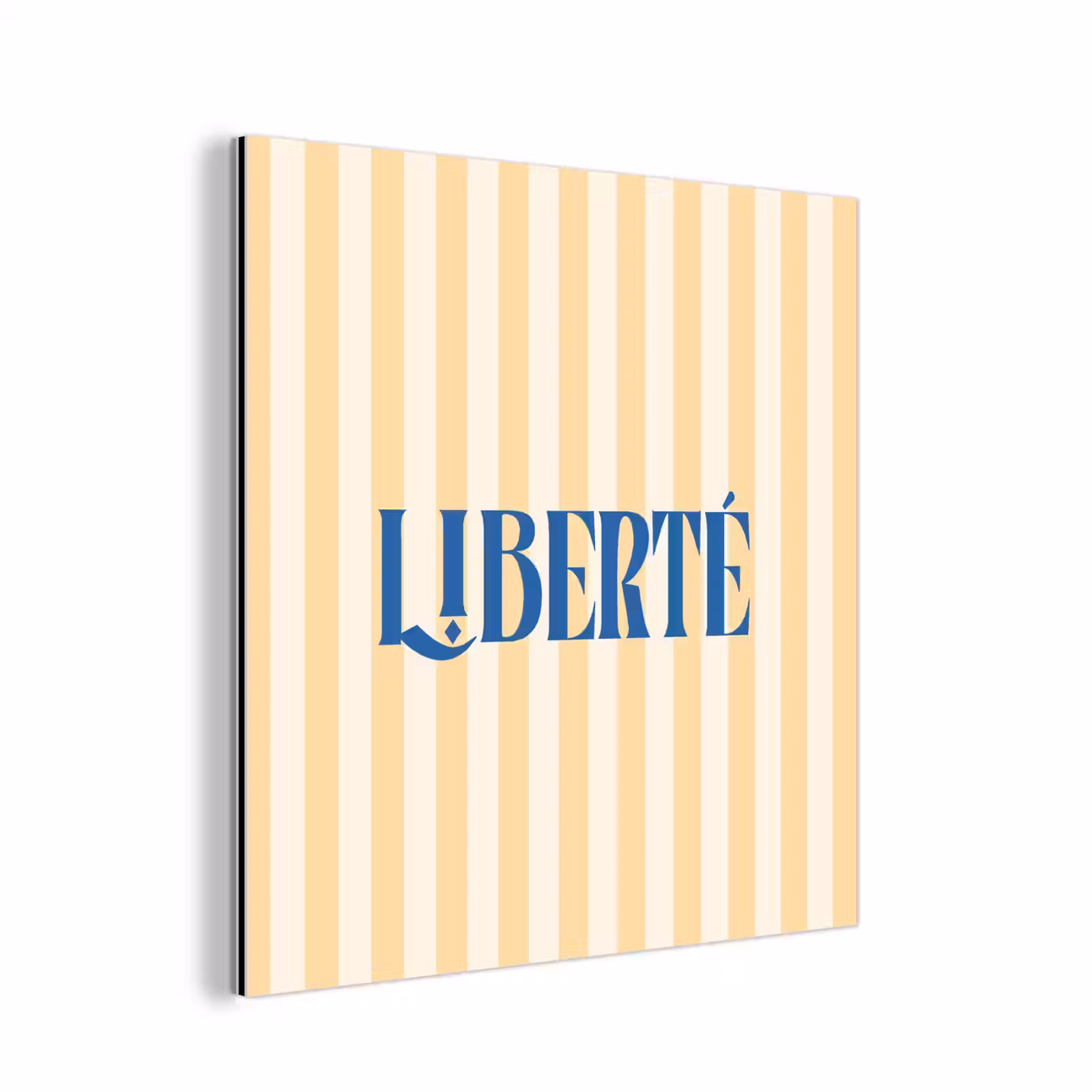 Aluminium schilderij - Blauw - Geel - Strepen - Liberté — 1