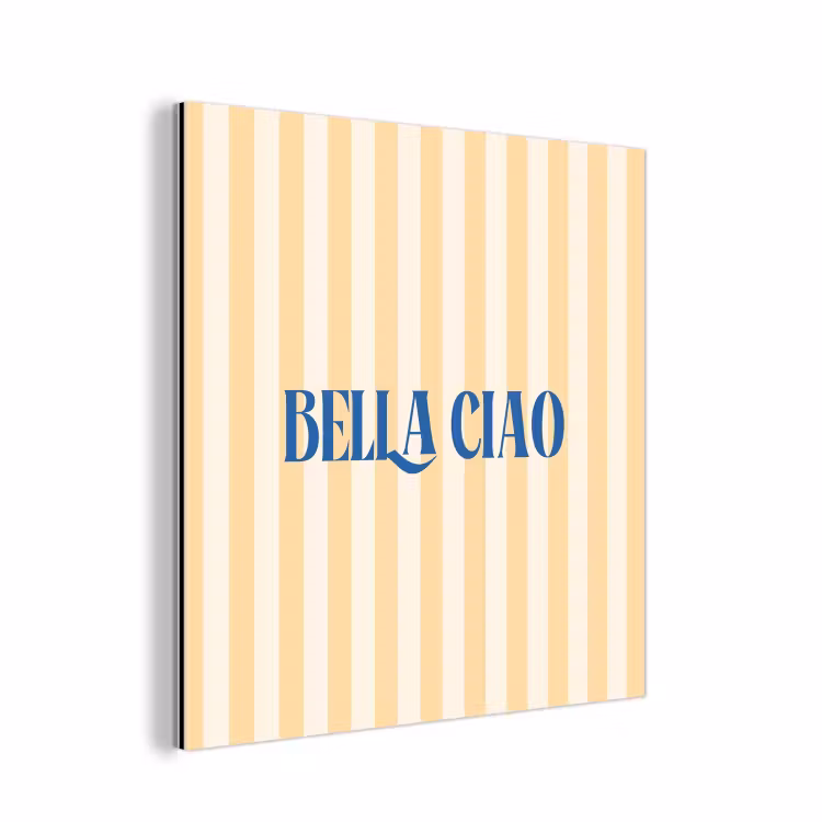 Aluminium schilderij - Blauw - Geel - Strepen - Bella Ciao — 1