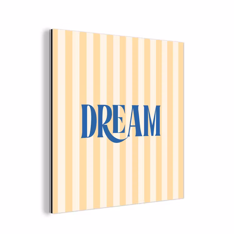 Aluminium schilderij - Blauw - Geel - Strepen - Dream — 1
