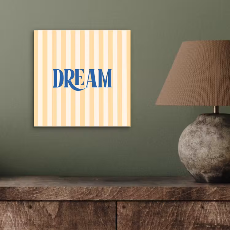 Aluminium schilderij - Blauw - Geel - Strepen - Dream — 3