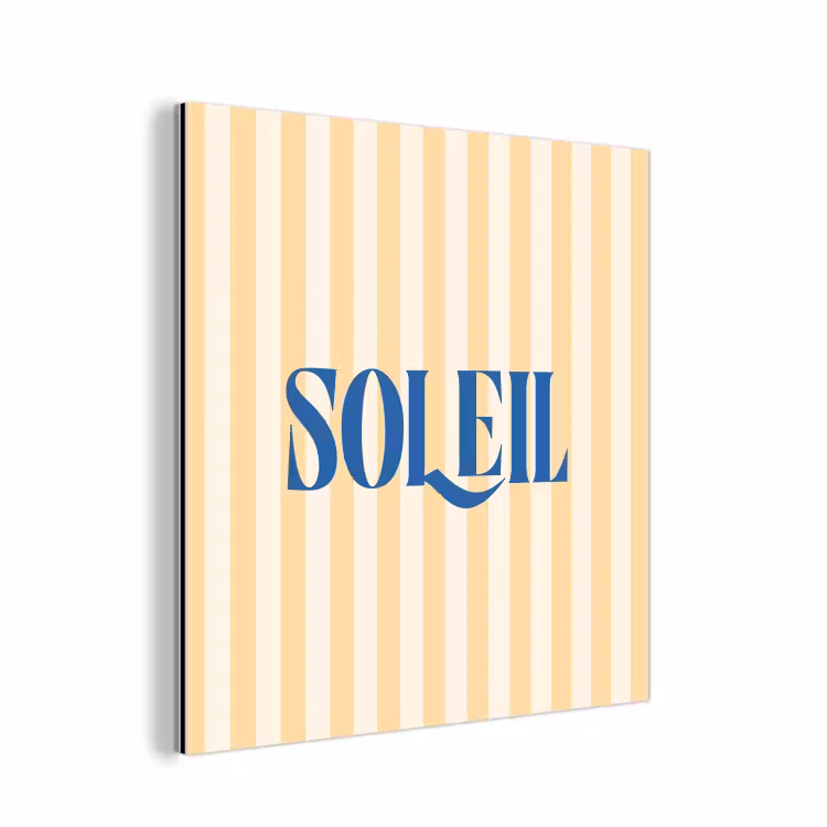 Aluminium schilderij - Blauw - Geel - Strepen - Soleil — 1