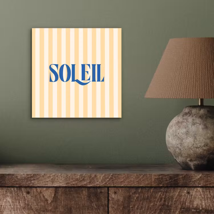 Aluminium schilderij - Blauw - Geel - Strepen - Soleil — 3