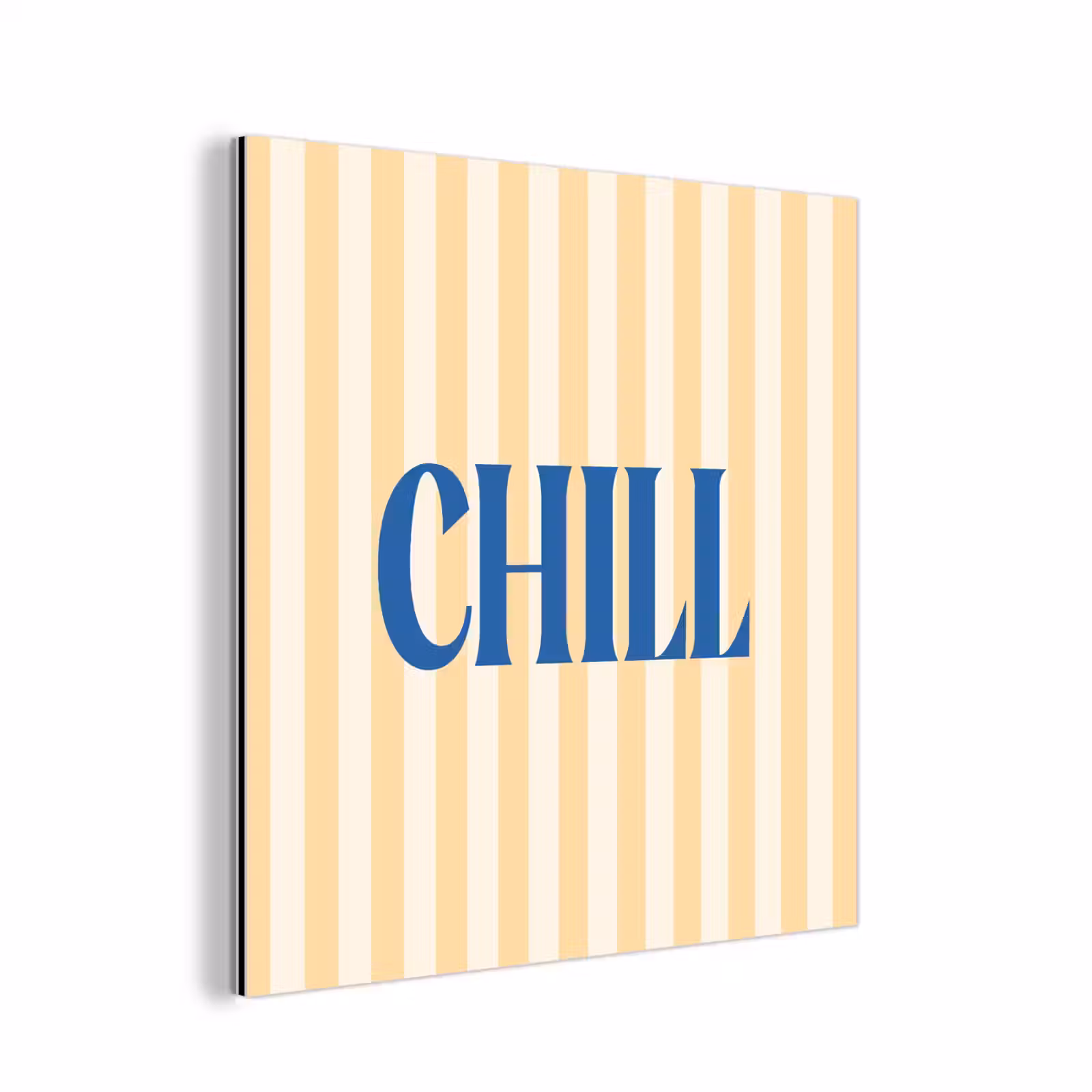 Aluminium schilderij - Blauw - Geel - Strepen - Chill — 1