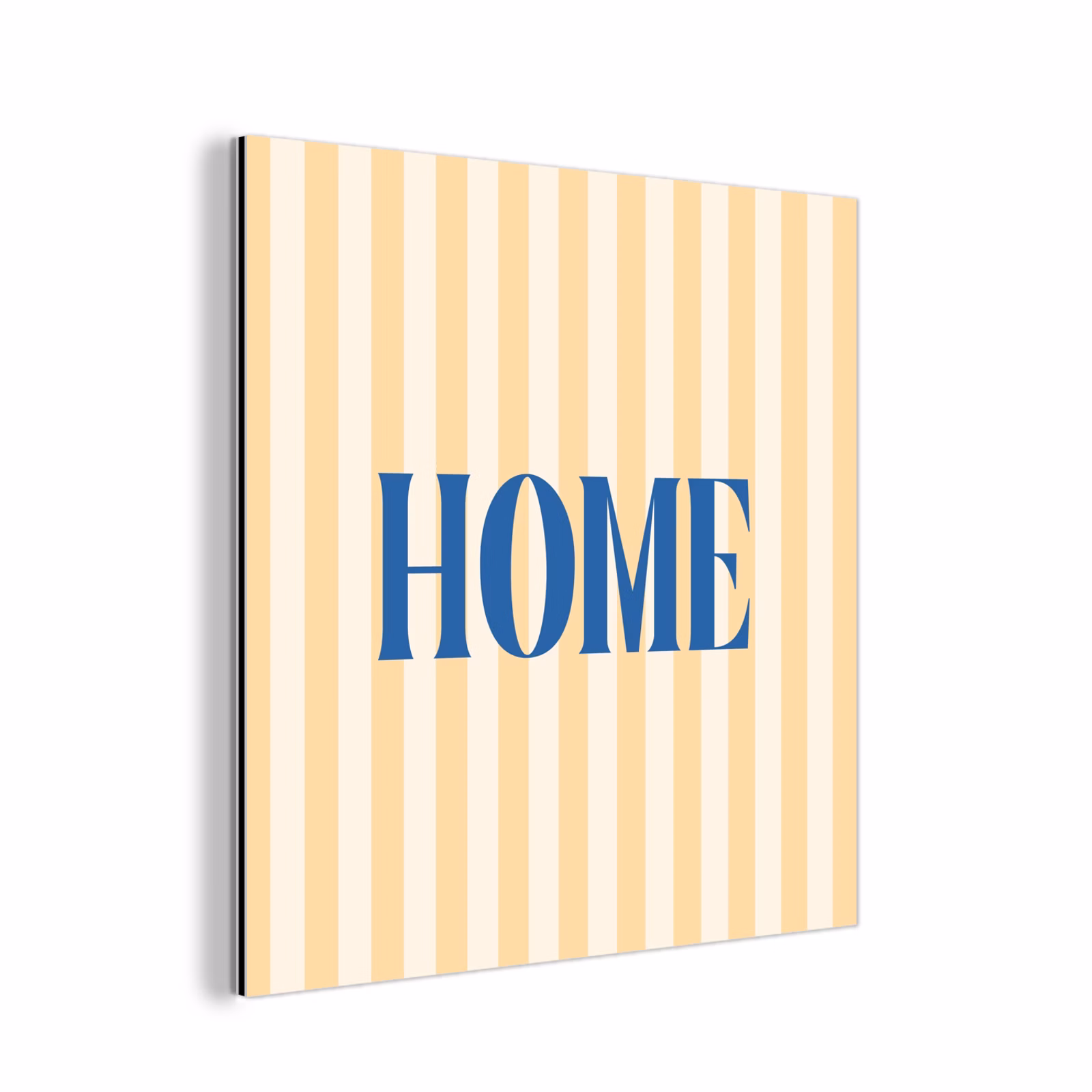 Aluminium schilderij - Blauw - Geel - Strepen - Home — 1