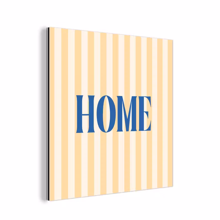 Aluminium schilderij - Blauw - Geel - Strepen - Home — 1
