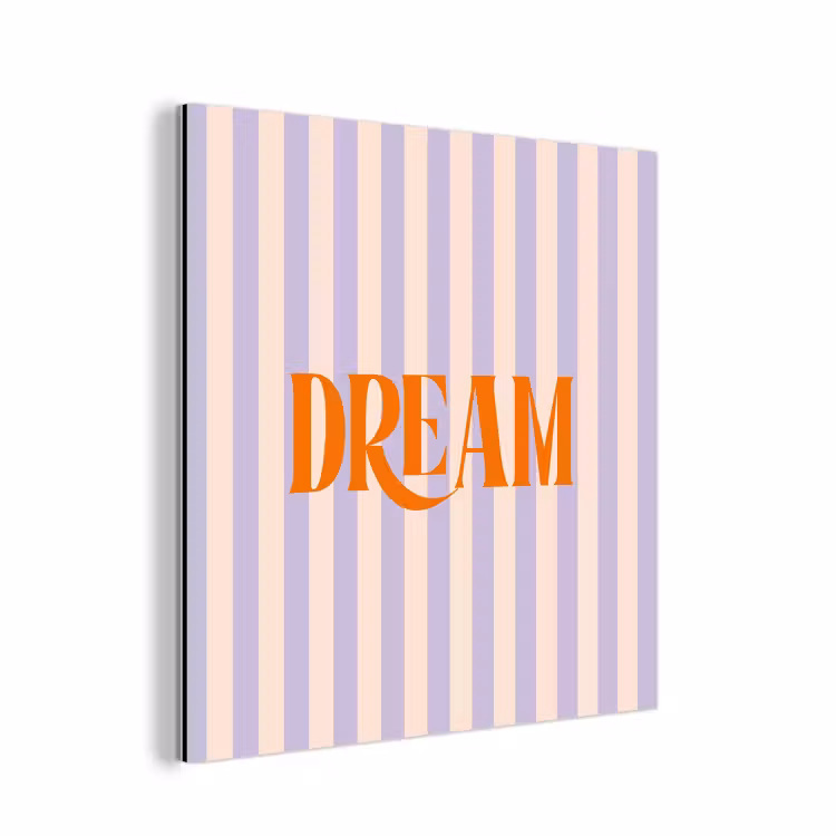 Aluminium schilderij - Lila - Oranje - Strepen - Dream — 1