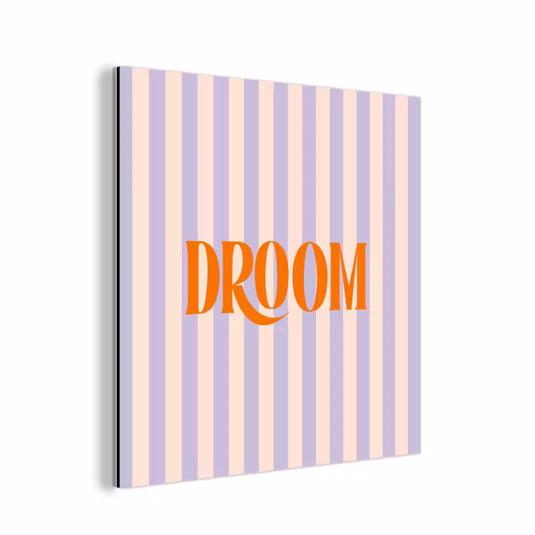 Aluminium schilderij - Lila - Oranje - Strepen - Droom — 1