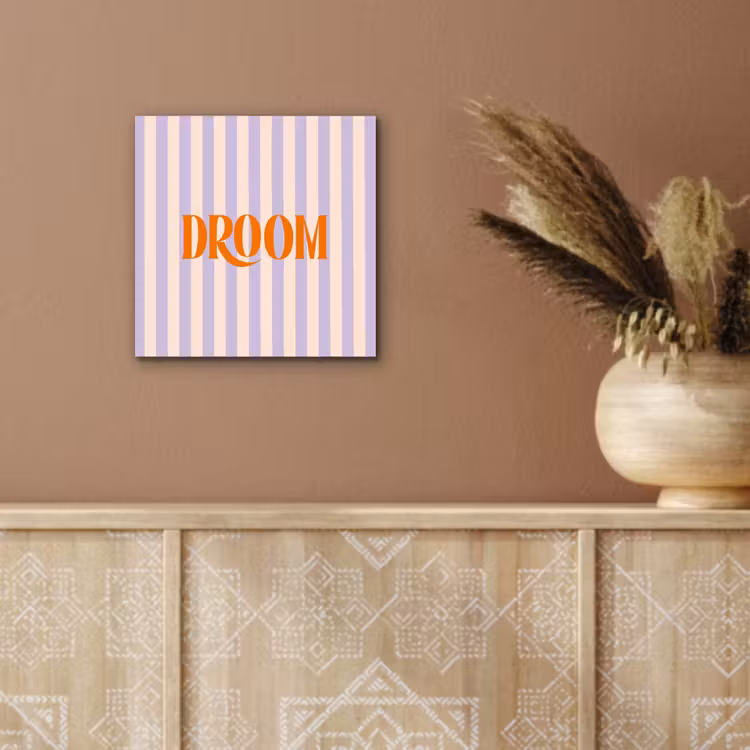Aluminium schilderij - Lila - Oranje - Strepen - Droom — 5