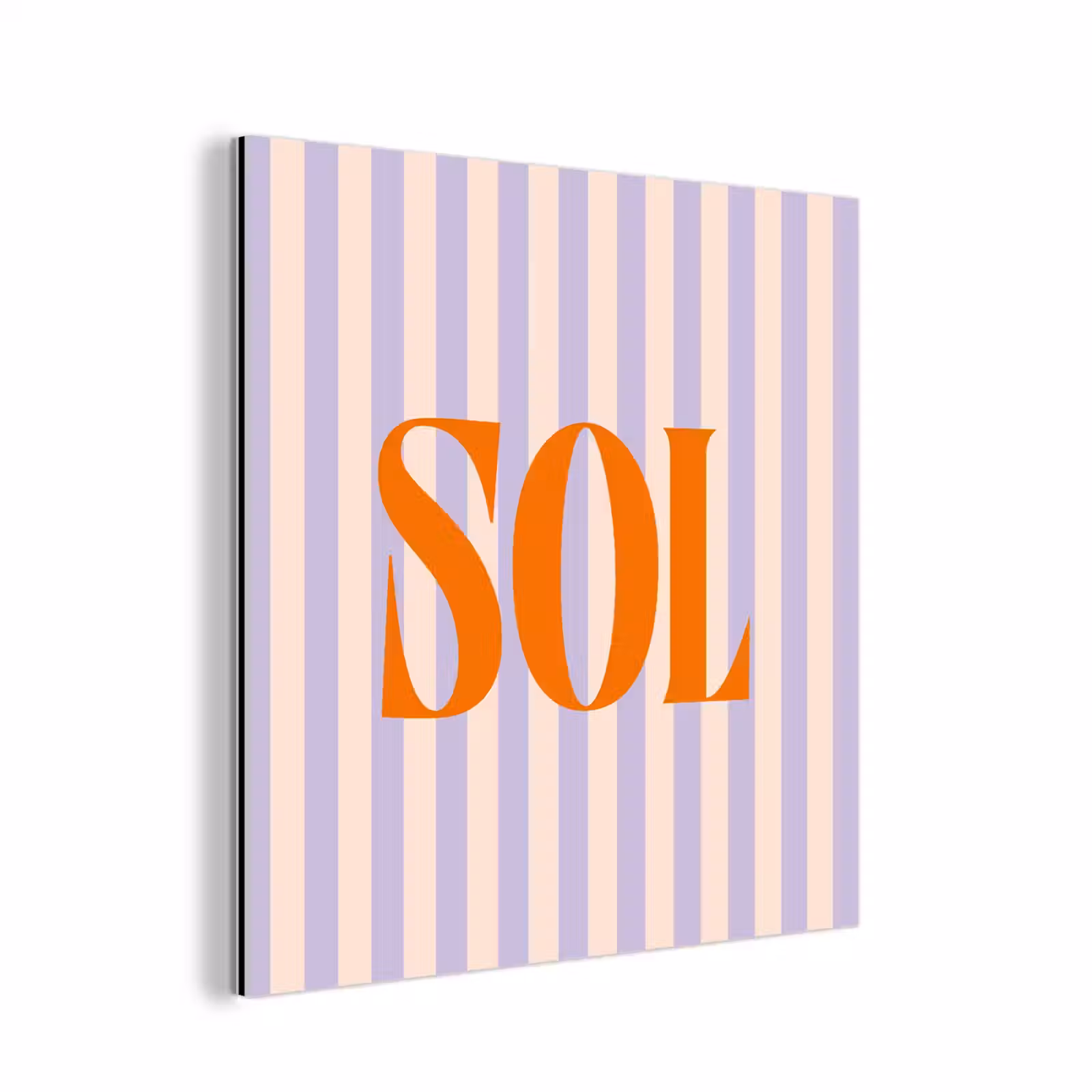 Aluminium schilderij - Lila - Oranje - Strepen - Sol — 1