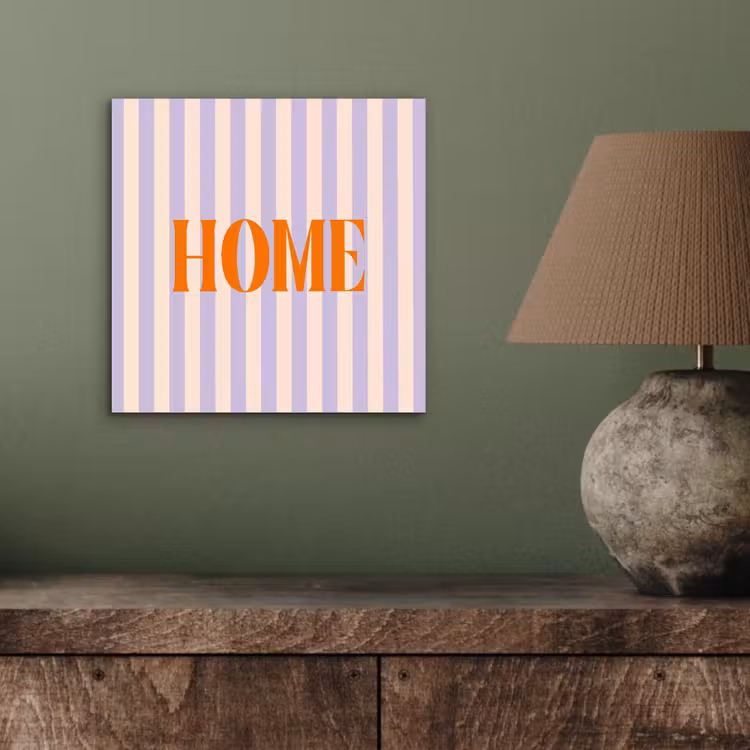 Aluminium schilderij - Lila - Oranje - Strepen - Home — 3