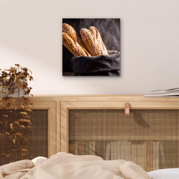 Aluminium schilderij - Brood - Zak - Eten — 4