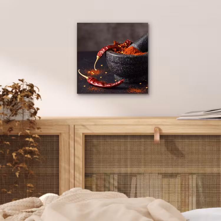 Aluminium schilderij - Specerijen - Vijzel - Rood — 4