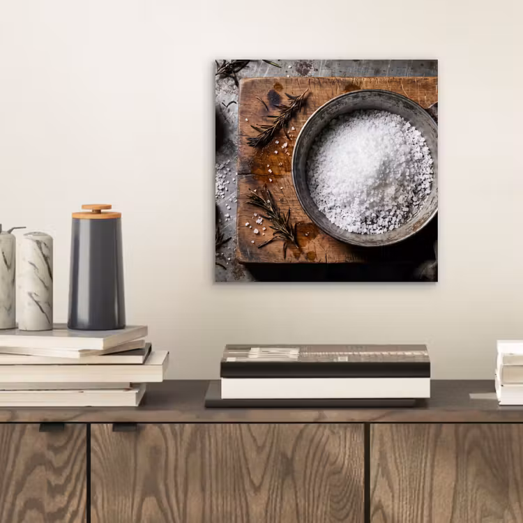 Aluminium schilderij - Zout - Keuken - Rustiek — 2