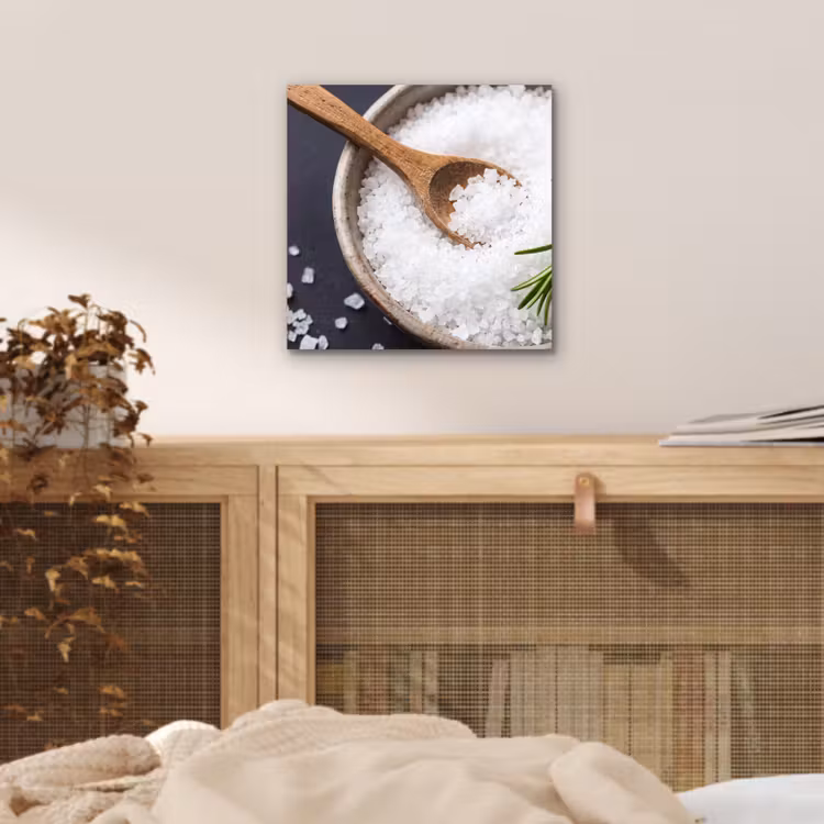 Aluminium schilderij - Zout - Kom - Eten — 4