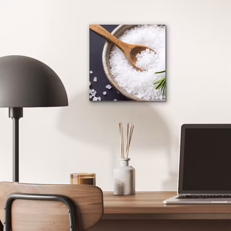 Aluminium schilderij - Zout - Kom - Eten — 6