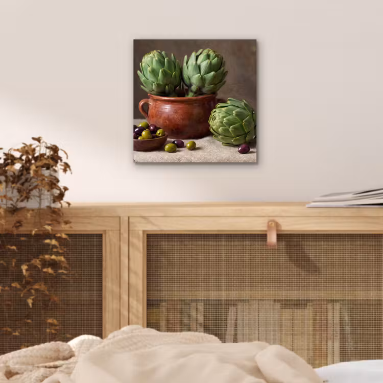 Aluminium schilderij - Artisjokken - Olijven - Eten — 4