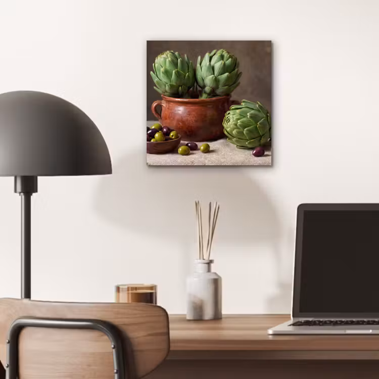 Aluminium schilderij - Artisjokken - Olijven - Eten — 6