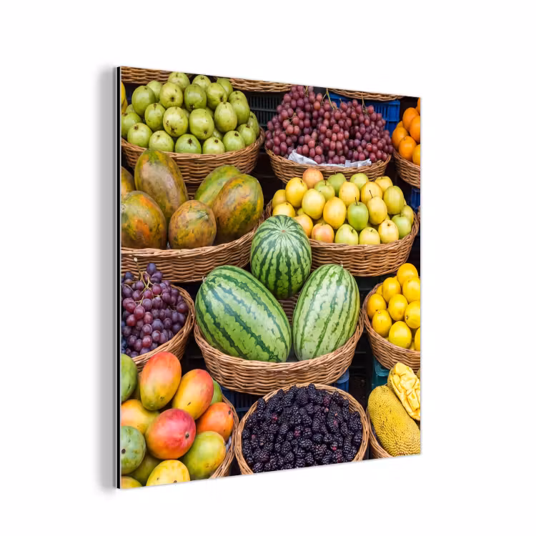 Aluminium schilderij - Fruit - Markt - Kleurrijk — 1