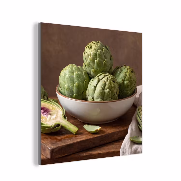 Aluminium schilderij - Groenten - Artisjok - Keuken — 1