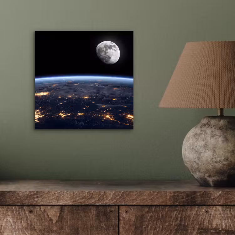 Aluminium schilderij - Aarde - Nacht - Ruimte — 3