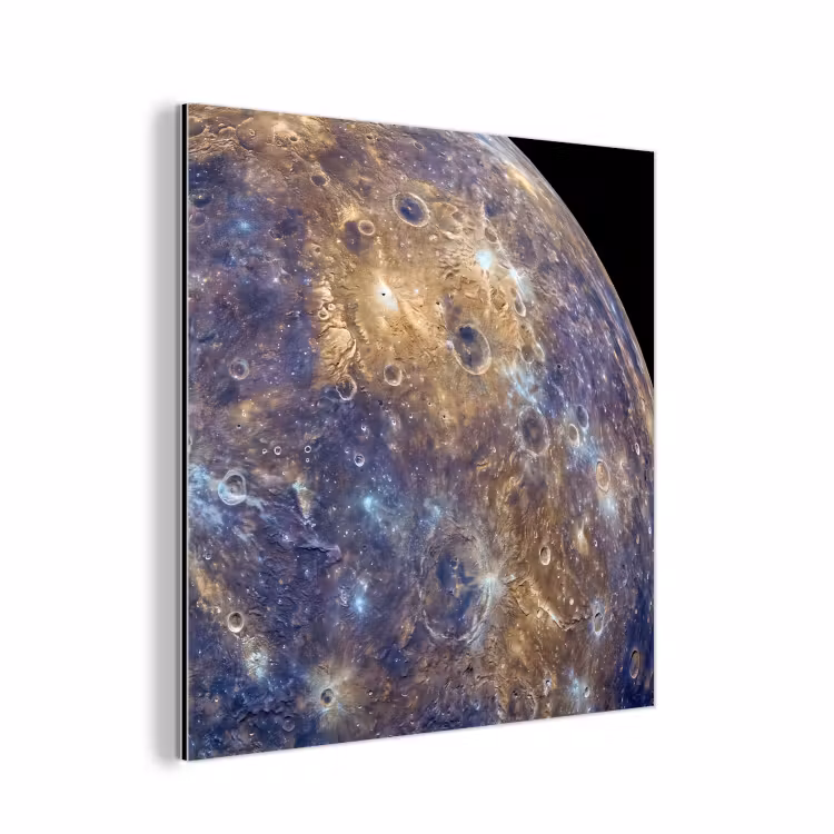 Aluminium schilderij - Planeet - Kraters - Ruimte — 1