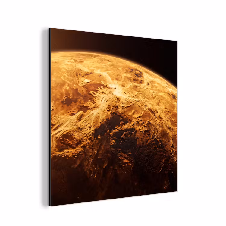 Aluminium schilderij - Planeet - Ruimte - Oranje — 1