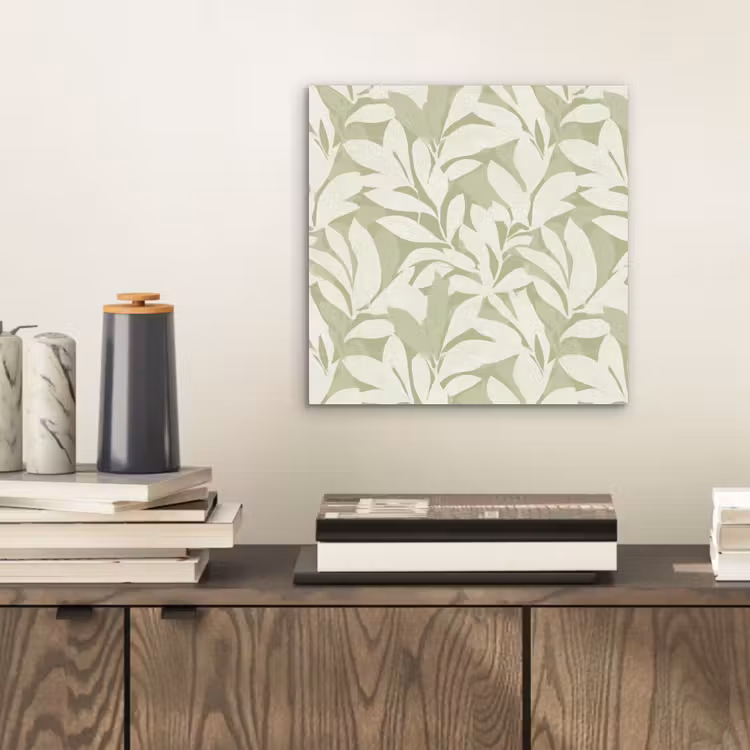 Aluminium schilderij - Saliegroen - Botanisch - Minimalistisch - Patroon — 2