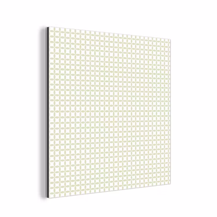 Aluminium schilderij - Saliegroen - Geometrisch - Cirkels - Patroon — 1