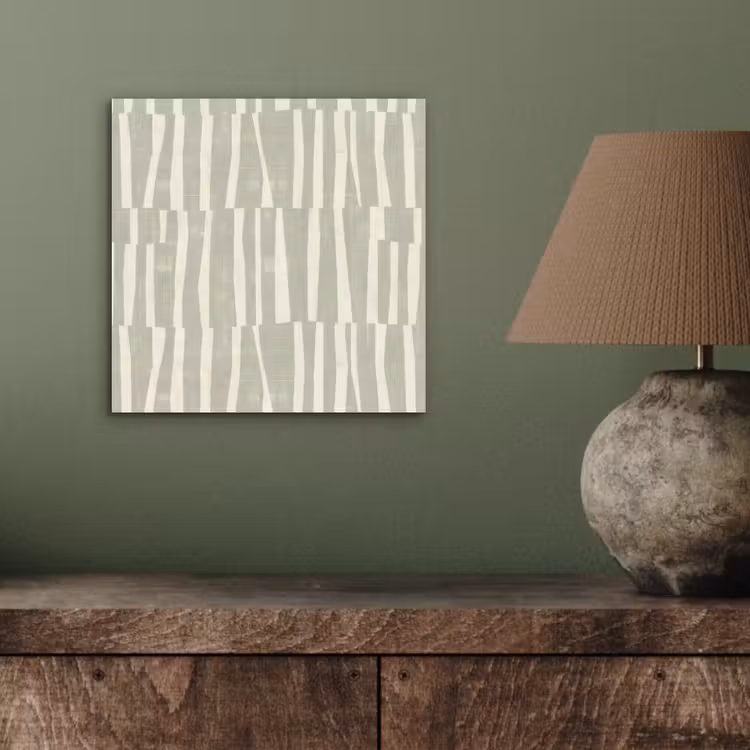 Aluminium schilderij - Saliegroen - Strepen - Geometrisch - Textuur - Patroon — 3