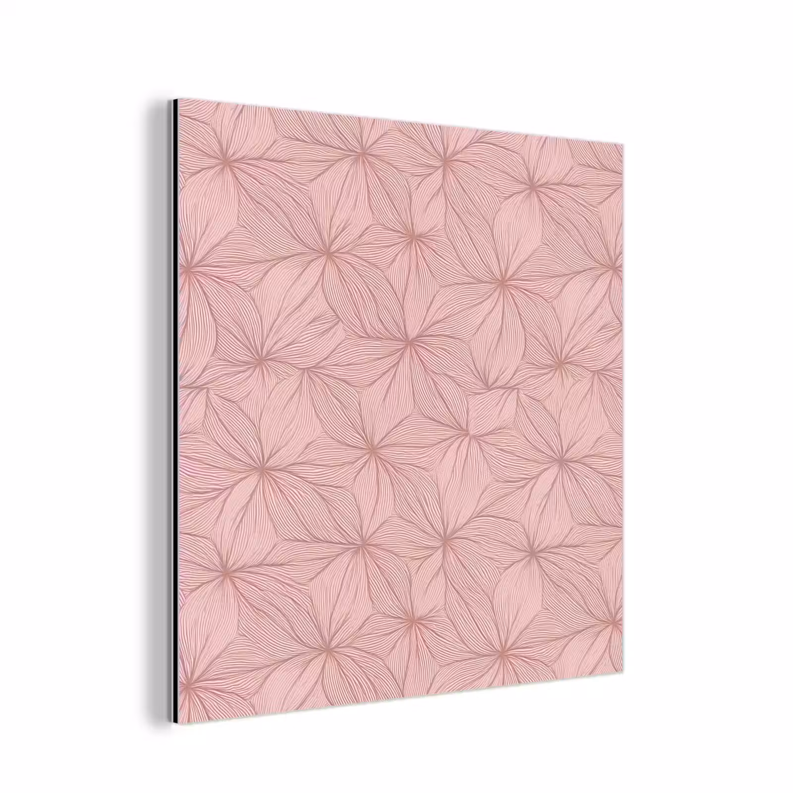 Aluminium schilderij - oederroze - Bloemen - Reliëf - Textuur — 1