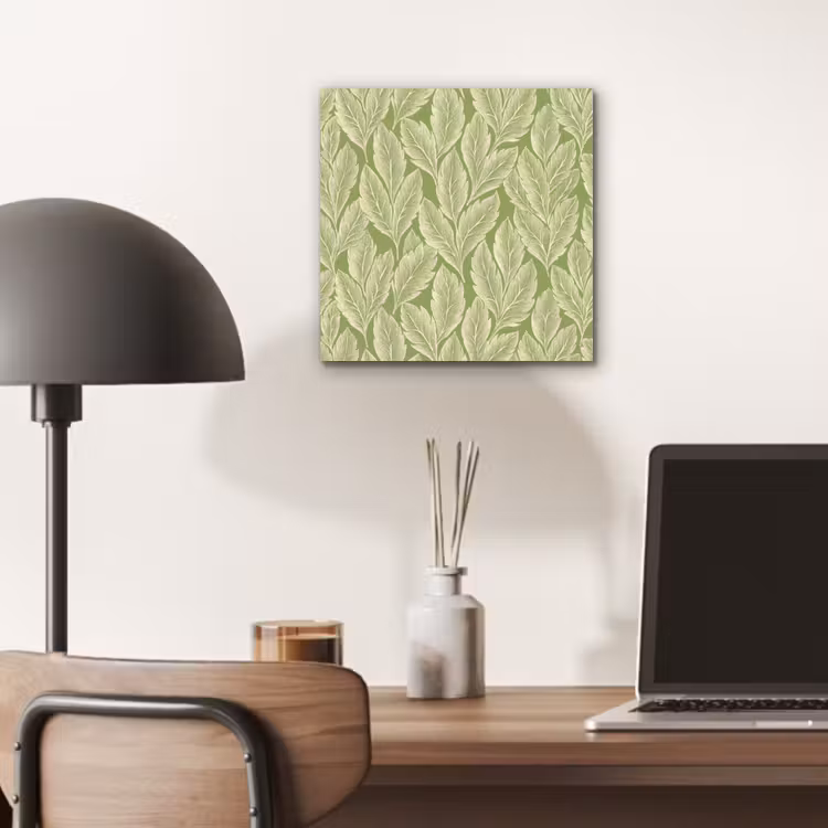 Aluminium schilderij - Groen - Botanisch - Bladeren - Vintage - Patroon — 6