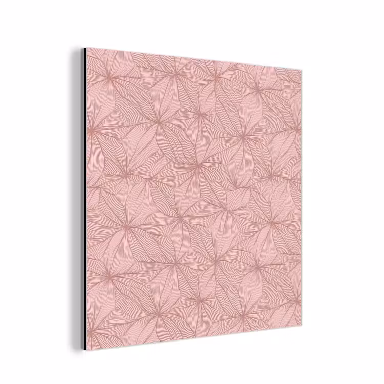 Aluminium schilderij - oederroze - Bloemen - Reliëf - Textuur — 1