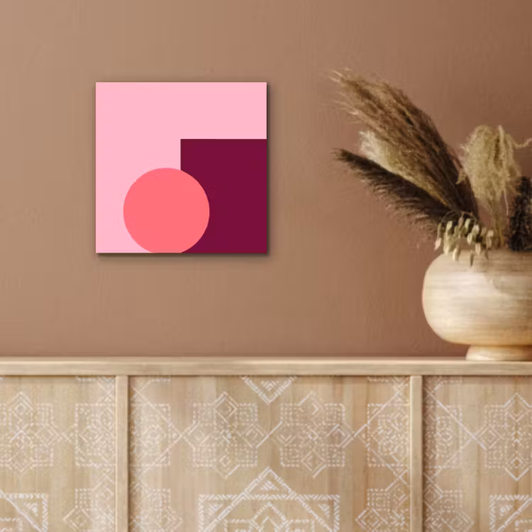 Aluminium schilderij - Abstract - Vormen - Roze - Modern - Design — 5