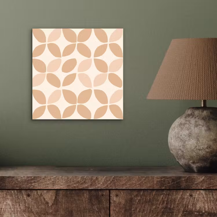 Aluminium schilderij - Beige - Bladeren - Minimalistisch - Patroon — 3