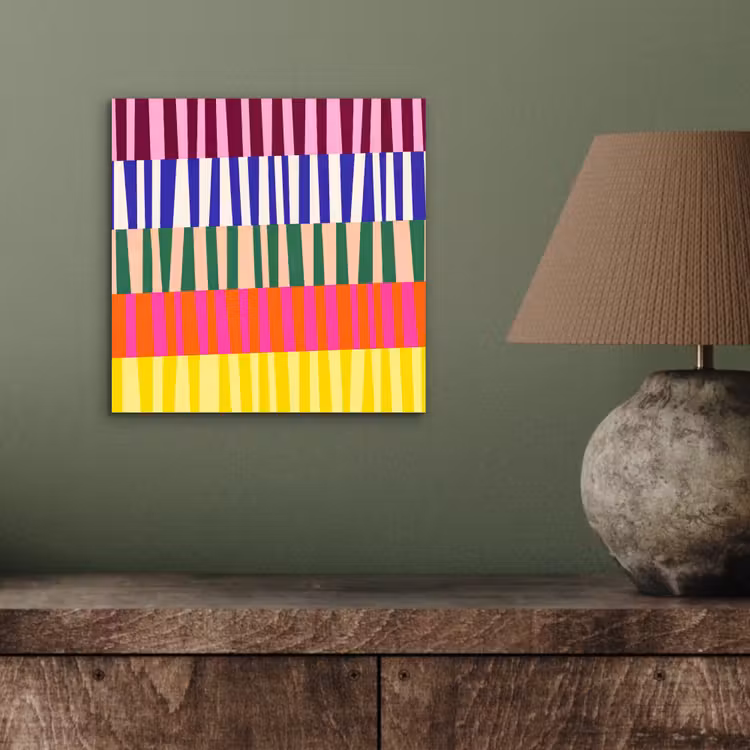 Aluminium schilderij - Patroon - Strepen - Abstract - Modern - Kleurrijk — 3