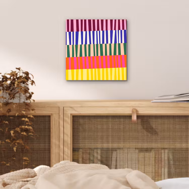 Aluminium schilderij - Patroon - Strepen - Abstract - Modern - Kleurrijk — 4