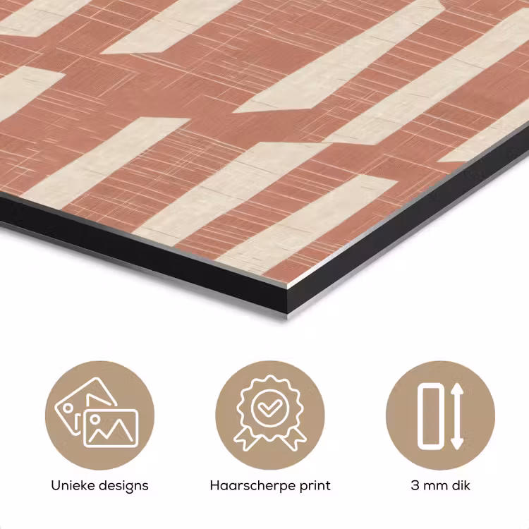 Aluminium schilderij - Terracotta - Abstract - Textuur - Patroon — 7