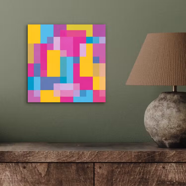 Aluminium schilderij - Abstract - Geometrisch - Kunst - Kleurrijk - Modern — 3