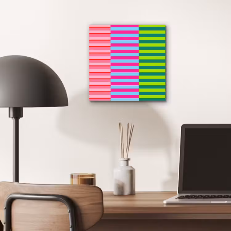Aluminium schilderij - Patroon - Strepen - Modern - Abstract - Kleurrijk — 6