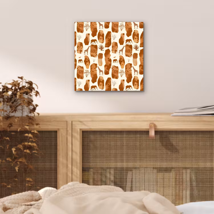 Aluminium schilderij - Terracotta - Safari - Dieren - Patroon — 4
