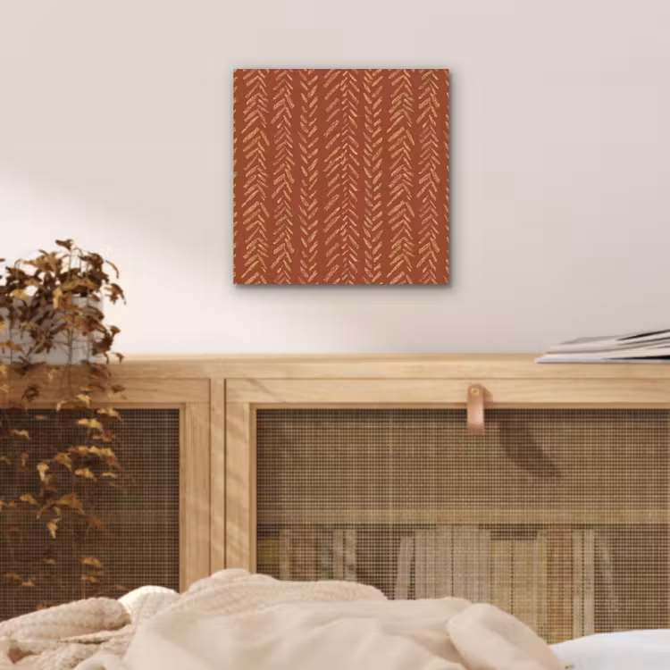 Aluminium schilderij - Terracotta - Visgraat - Ambachtelijk - Patroon — 4
